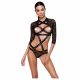 Leticia Passion Devil - Lace Strappy Bodysuit (Black)  - L/XL