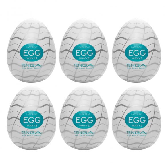 TENGA Egg Wavy II - Masturbation Egg (Pack of 6) 