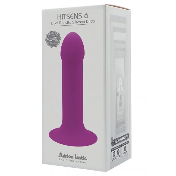 Hitsens 6 - Flexible Suction Cup Dildo (Purple) 