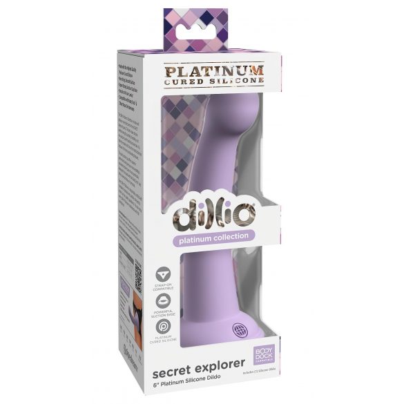 Dillio Secret Explorer - Suction Cup Dildo (17cm) - Purple 