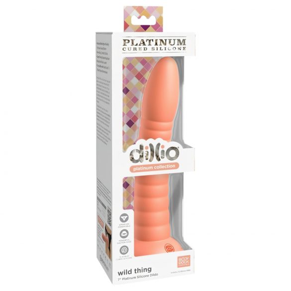 Dillio Wild Thing - Textured Dildo (19cm) - Orange