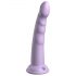 Dillio Slim Seven - suction cup stimulating dildo (20cm) - purple