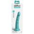 Dillio Slim Seven - Suction Cup Stimulating Dildo (20cm) - Turquoise 