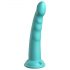 Dillio Slim Seven - Turquoise Suction Cup Stimulating Dildo (20cm)