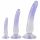 Crystal Clear - Anal Trainer Dildo Set - 3 Pieces (Translucent Blue)