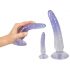 Crystal Clear - Anal Trainer Dildo Set - 3pcs (Transparent-Blue) 