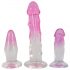 Crystal Clear - Anal Trainer Set - 3pc (Translucent Pink)