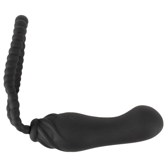 Black Velvet Perfect Fit - Strapless Strap-on Dildo (Black) 