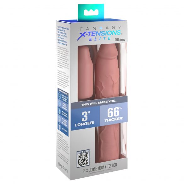 X-TENSION Elite 3 - Cut-to-Fit Penis Sleeve (Natural) 