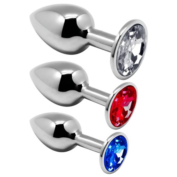 Alive Anal Pleasure - metal anal plug set (silver)