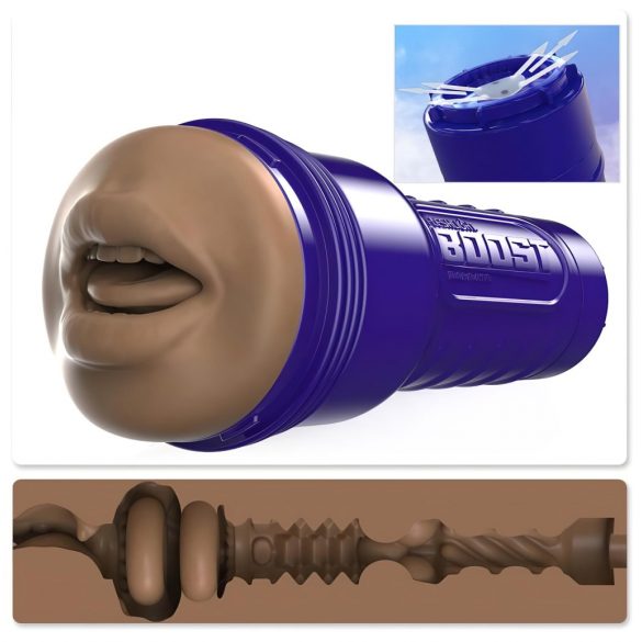 Fleshlight Boost - Realistic Mouth Masturbator (Brown) 