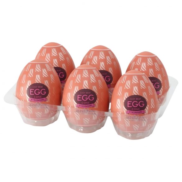 TENGA Egg Cone Stronger - Egg Masturbator (6-Pack)