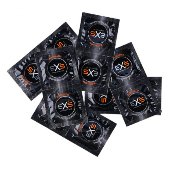 EXS Black - Black Latex Condoms (100 pcs) 