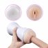 Lonely Happy - Battery Operated Moaning Vibrating Fake Vagina (White-Natural) 