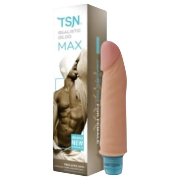 Lonely Max - realistic vibrator (17cm) - natural