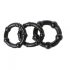 Lonely Stay Hard - Penis Ring Set - Black (3 Pieces) 