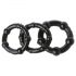 Lonely Stay Hard - Penis Ring Set - Black (3 Pieces) 