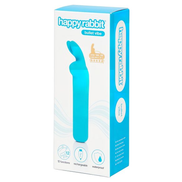 Happy Rabbit Bullet - Rechargeable Rabbit Vibrator (Blue) 