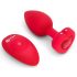 b-vibe heart - rechargeable, radio-controlled anal vibrator (red) 