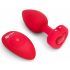 b-vibe heart - rechargeable, remote-controlled anal vibrator (red)