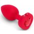 b-vibe heart - rechargeable, radio-controlled anal vibrator (red) 