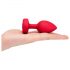 B-Vibe Heart - Rechargeable Remote-Controlled Anal Vibrator (Red)