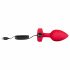 b-vibe heart - rechargeable, remote-controlled anal vibrator (red)