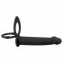 Black Velvets Double F - Strap-On Anal Vibrator (Black) 