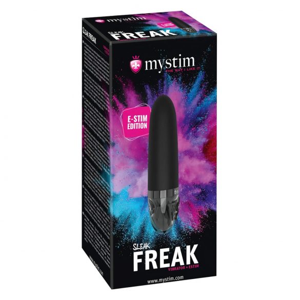 Mystim Sleak Freak E-Stim - Rechargeable Electro Wand Vibrator (Black)