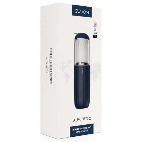 Svakom Alex Neo 2 - Smart Up-Down Masturbator (Blue) 