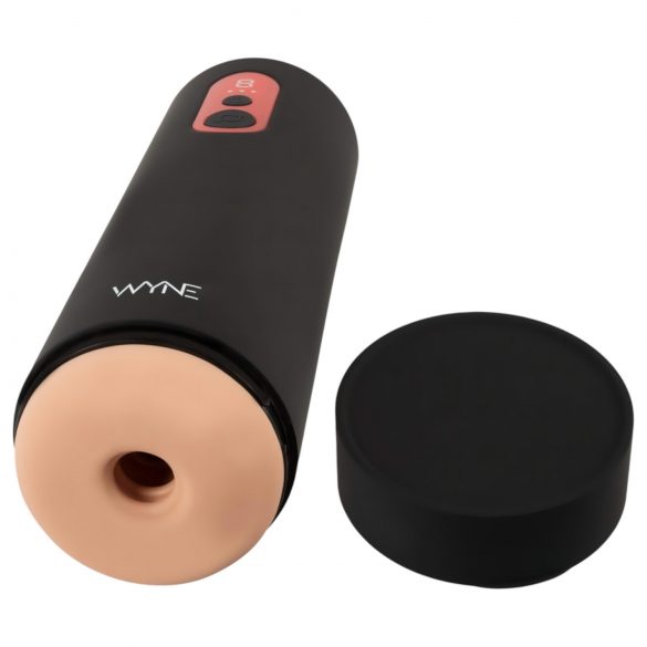 WYNE 08 - Rechargeable Thrusting Masturbator (Black) 