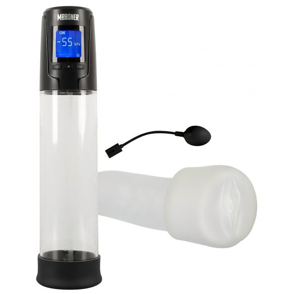 Mister Boner - Rechargeable, Automatic Penis Pump (Black-Transparent) 