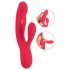 Smile Thumping Rabbit - rechargeable 3 motor vibrator (red) 