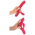 Smile Thumping Rabbit - rechargeable 3 motor vibrator (red) 