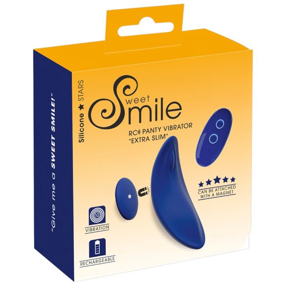 Smile - Ultra-Thin Panty Vibrator with Remote (Blue)