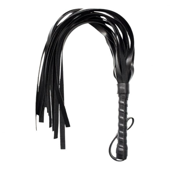 Faux Leather Whip - Black (42cm) 