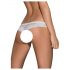 Obsessive Alabastra - Floral Bow Open Women's Thong - White  - L/XL