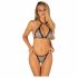 Obsessive Xenita - Transparent Patterned Bra Set (Grey) 