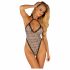 Obsessive Xenita - Sheer Patterned Bodysuit (Grey) 