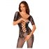 Obsessive - Open-Back Fishnet Bodysuit (Black) (S-L) 