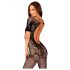 Obsessive - Open-Back Fishnet Bodysuit (Black) (S-L) 