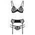 Passion Floris - Lingerie Set (Black)  - L/XL