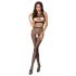 Passion BS048 - Open Net Bodysuit with Neck Strap (Black) - S-L 