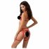 Passion Magali - Decorative Body Harness Set - 3 Pieces (Red)  - L/XL