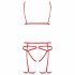 Passion Magali - Decorative Body Harness Set - 3 Pieces (Red) 