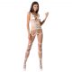 Passion BS058 - Open Mesh Bodysuit (White) - S-L 