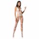 Passion BS058 - Open Mesh Bodysuit (White) - S-L 