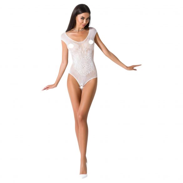 Passion BS064 - Open Net Bodysuit (White) - S-L 