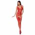 Passion BS069 - Decorated Open Mesh Bodysuit (Red) - S-L 