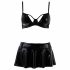 Passion Deby - Bra Set with Mini Skirt (Black)  - L/XL